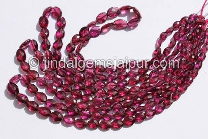 Rhodolite Garnet Faceted Oval Beads